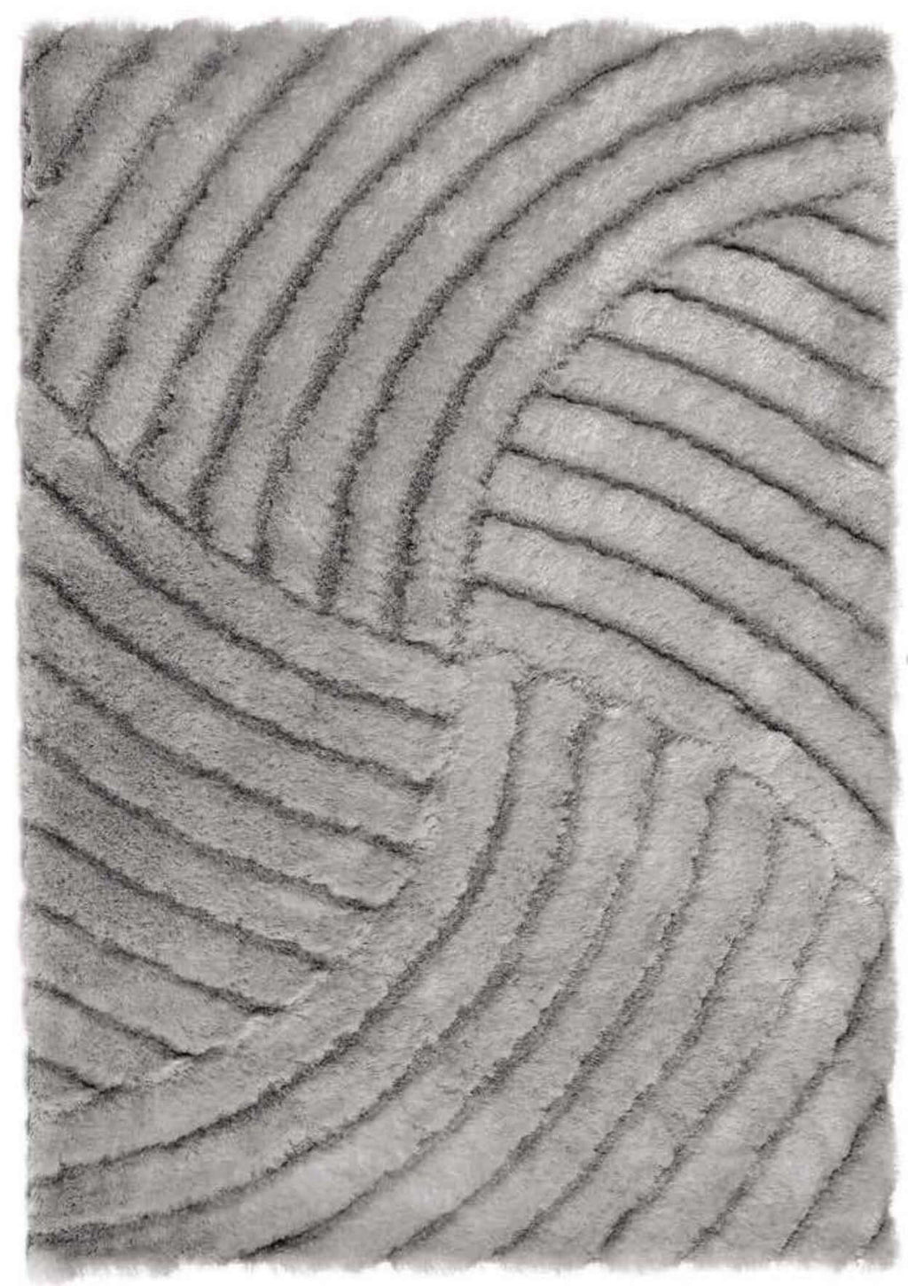 Dallas Silver Grey Shaggy Rug