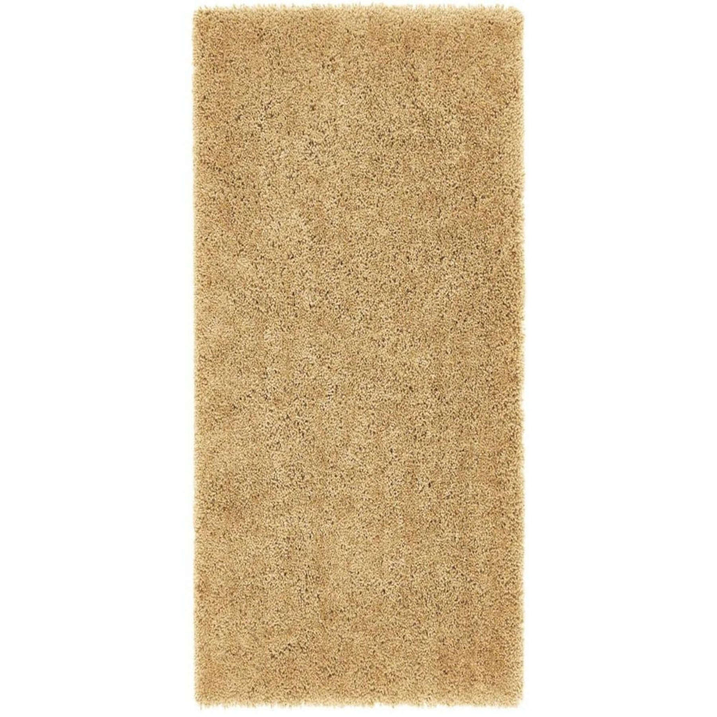 Chicago Ochre Shaggy Polyester Contemporary Rug