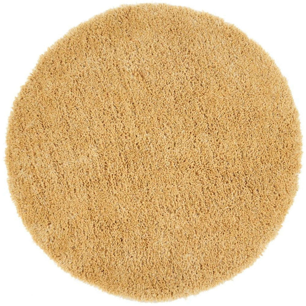 Chicago Ochre Shaggy Polyester Contemporary Rug