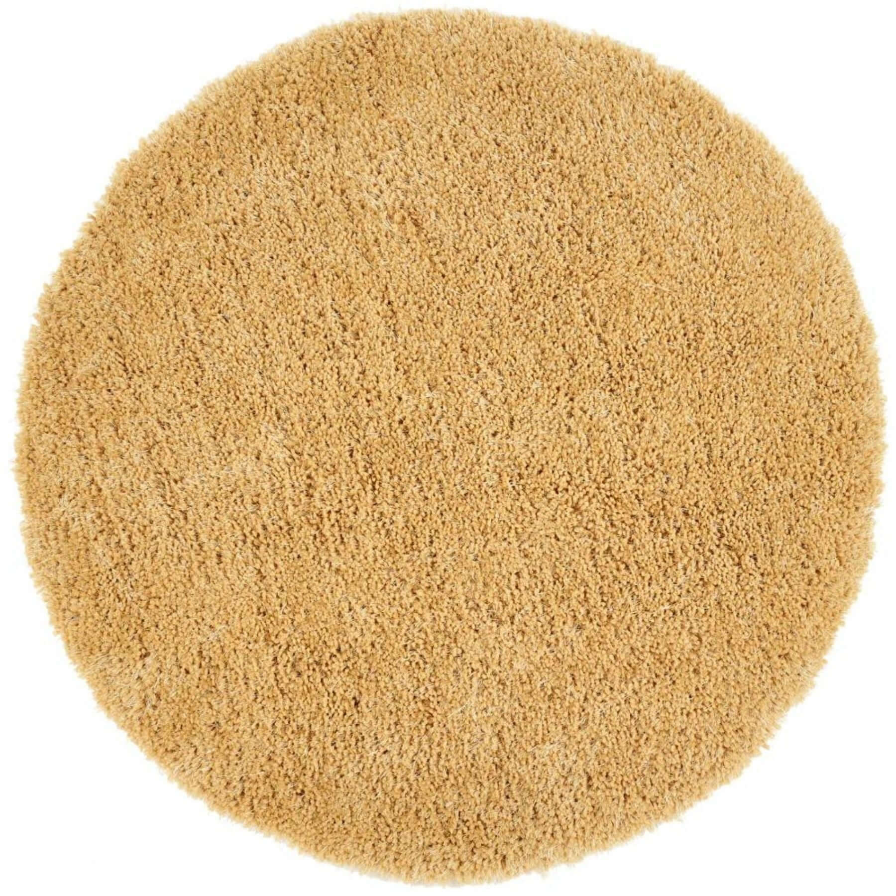 Chicago Ochre Shaggy Polyester Contemporary Rug