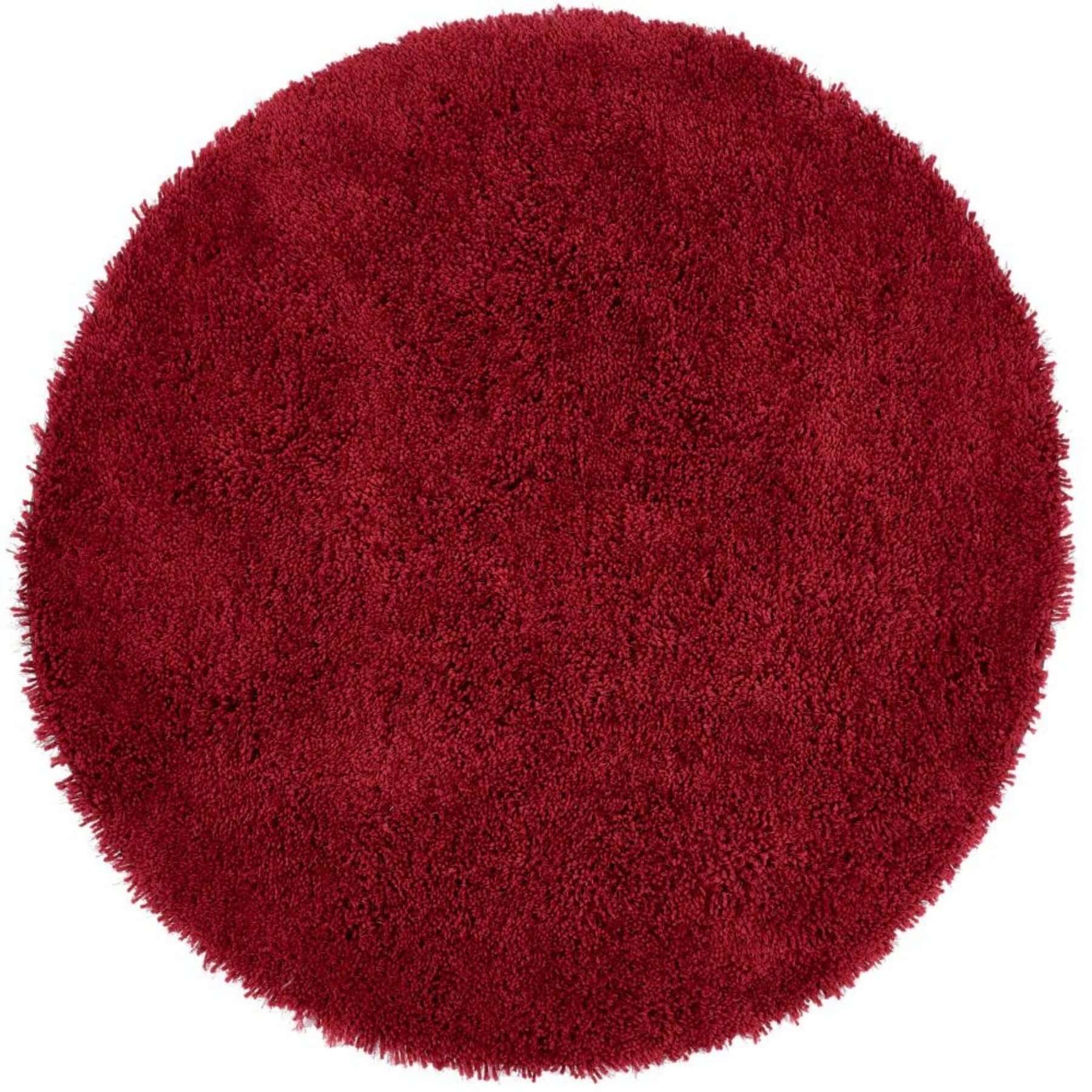 Chicago Red Shaggy Polyester Rug