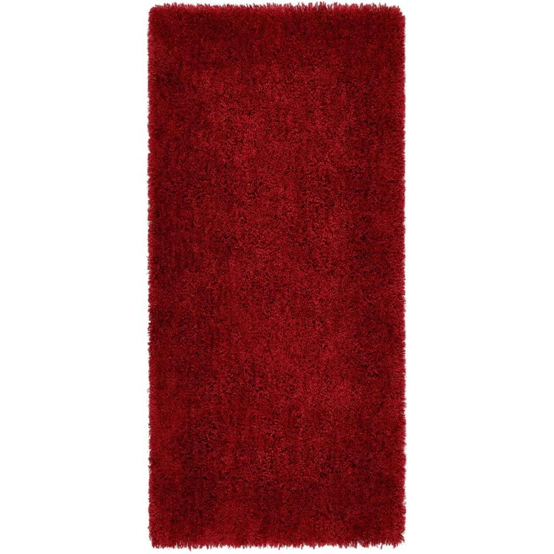 Chicago Red Shaggy Polyester Rug