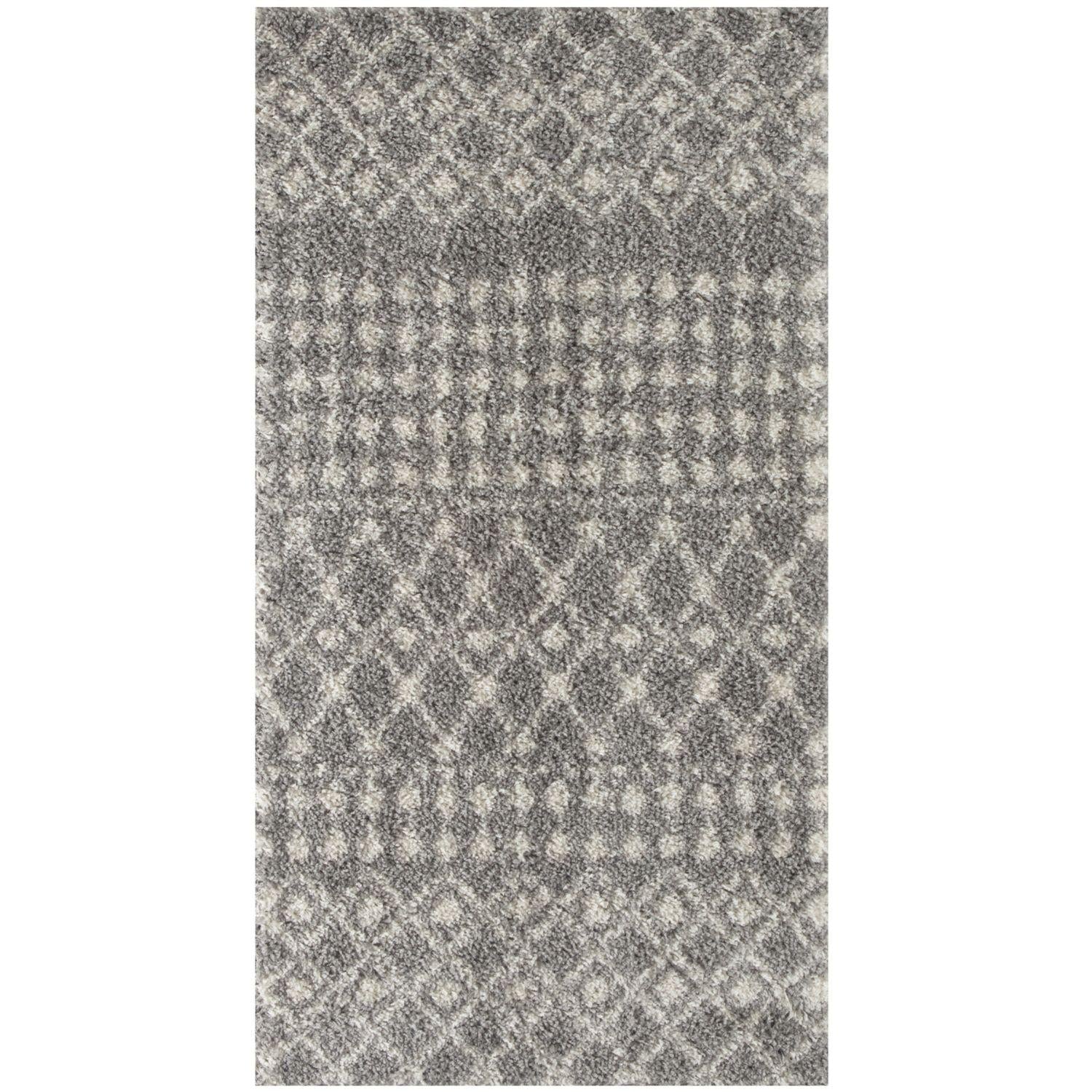 Moroccan Grey Shaggy Rug