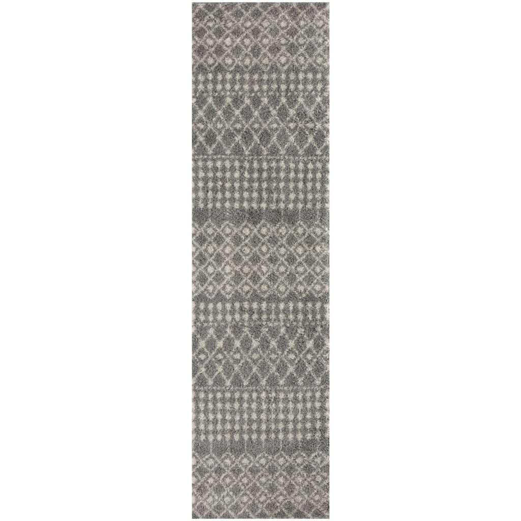 Moroccan Grey Shaggy Rug
