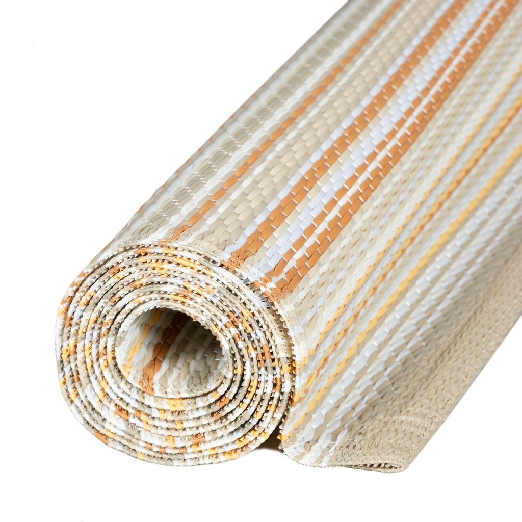 Rainbow Outdoor Rug Beige Rattan Natural Contemporary