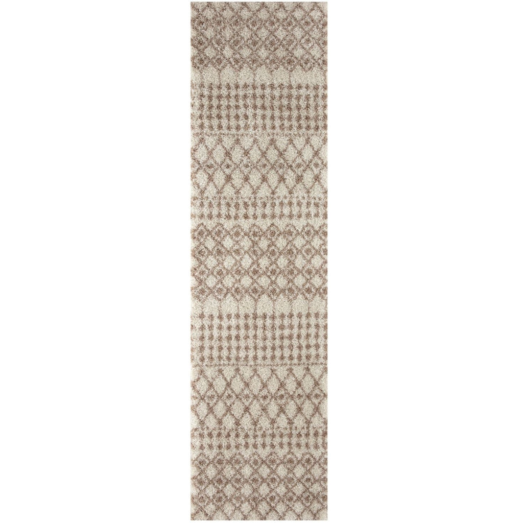 Moroccan Ivory Beige Shaggy Rug