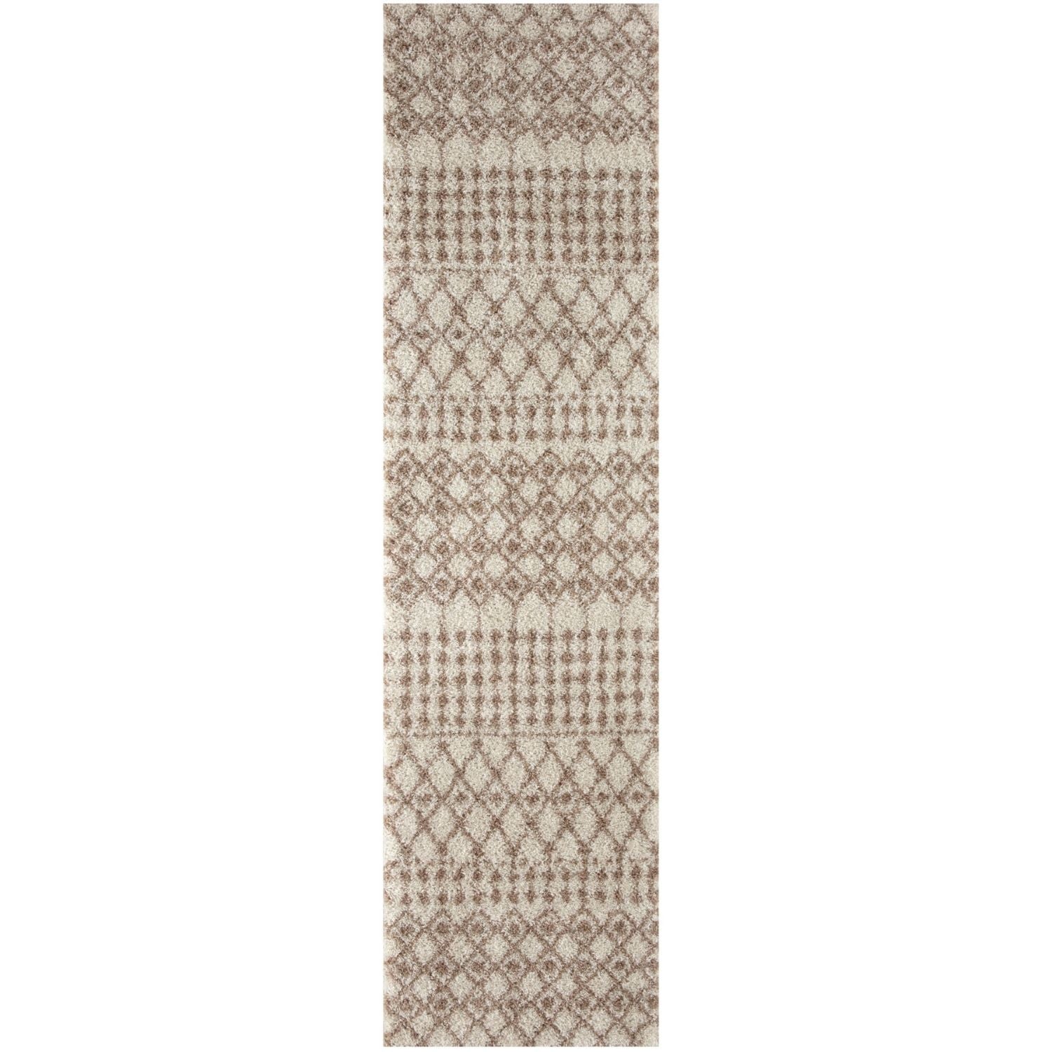 Moroccan Ivory Beige Shaggy Rug