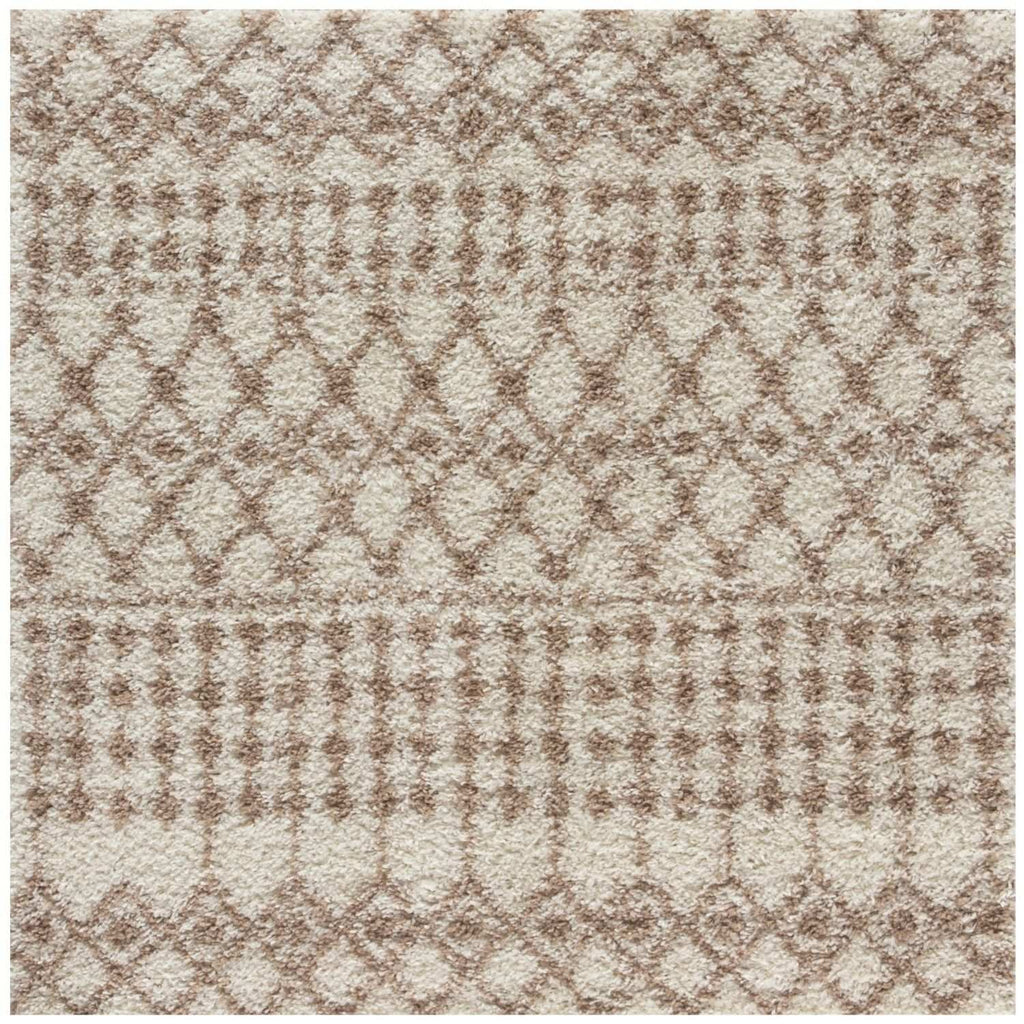 Moroccan Ivory Beige Shaggy Rug