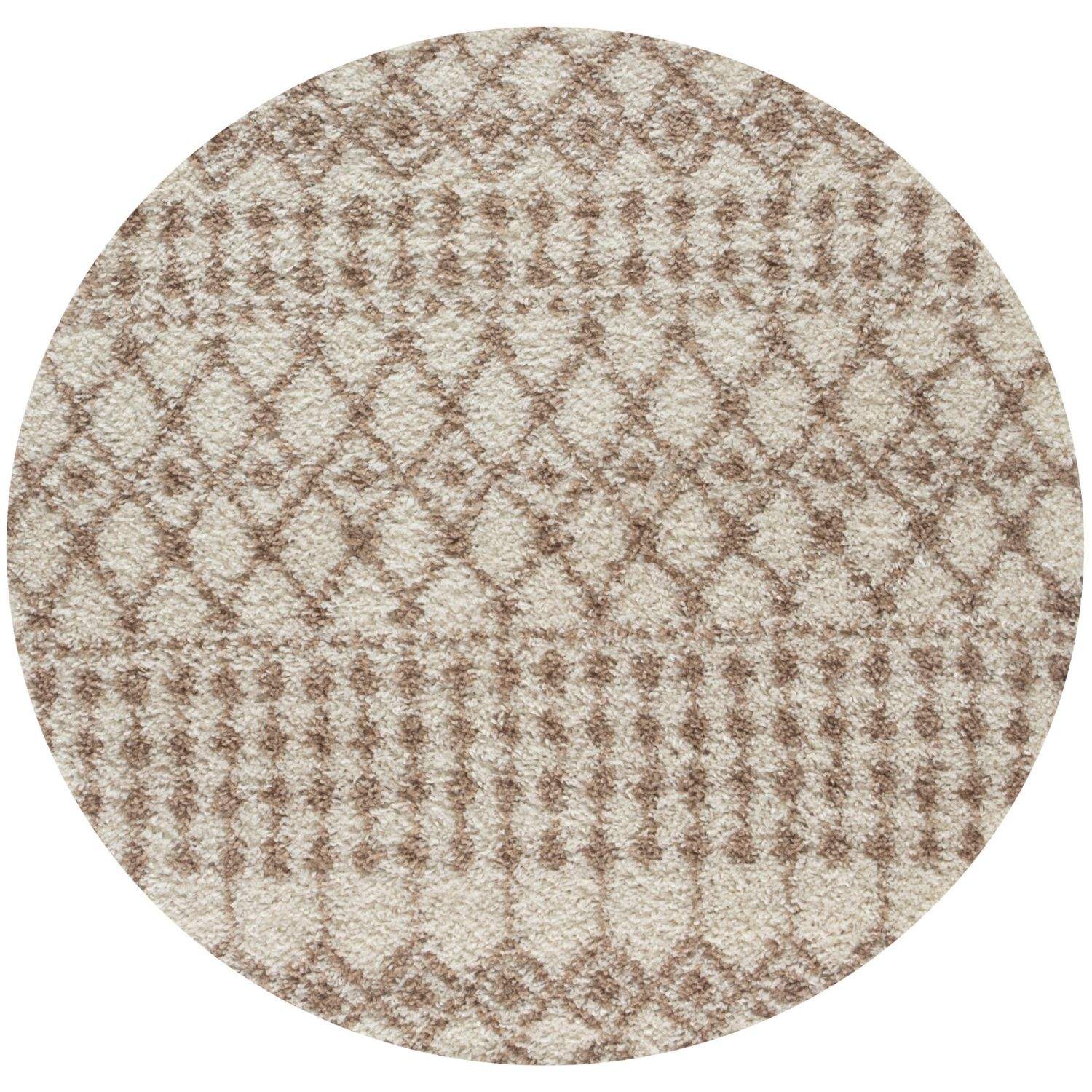 Moroccan Ivory Beige Shaggy Rug