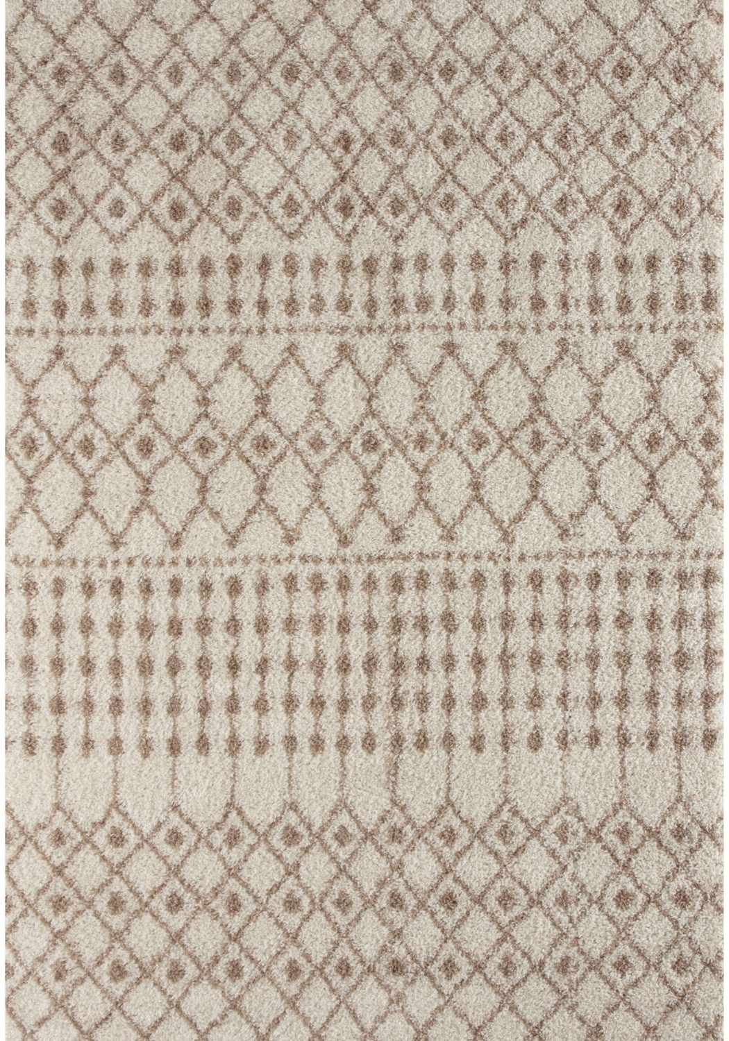 Moroccan Ivory Beige Shaggy Rug