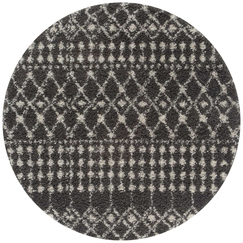 Moroccan Dark Grey Shaggy Rug