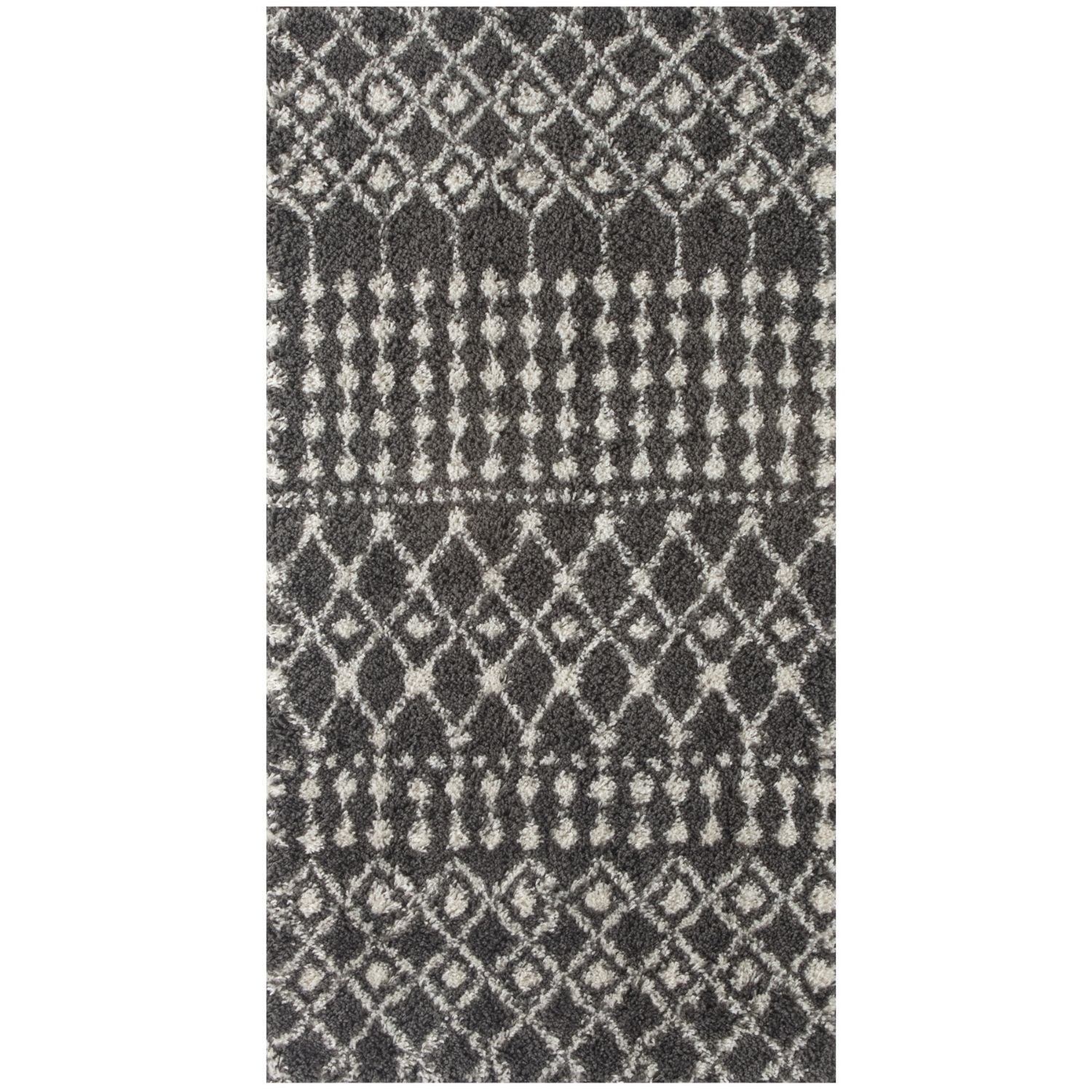 Moroccan Dark Grey Shaggy Rug