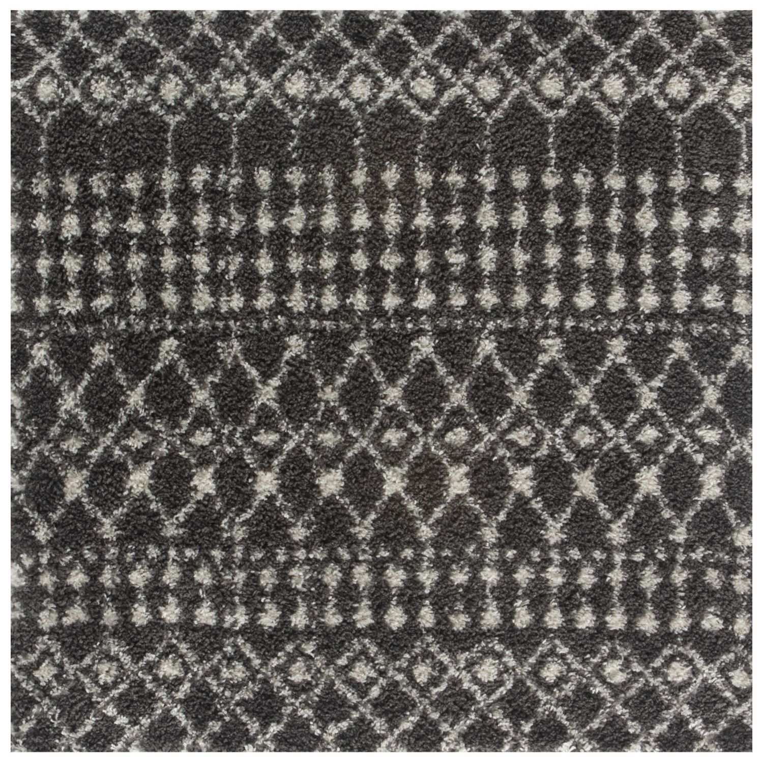 Moroccan Dark Grey Shaggy Rug