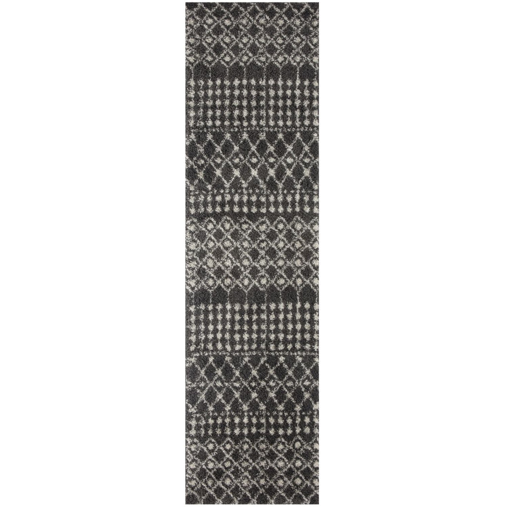 Moroccan Dark Grey Shaggy Rug