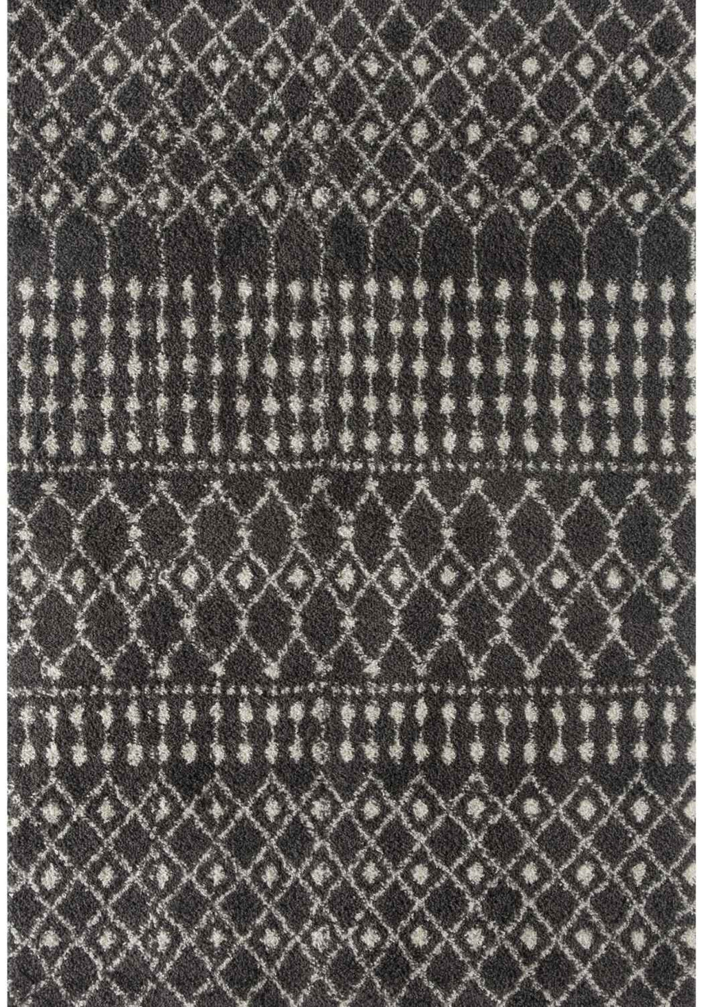Moroccan Dark Grey Shaggy Rug