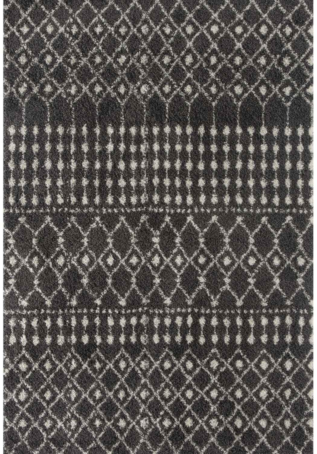 Moroccan Dark Grey Shaggy Rug