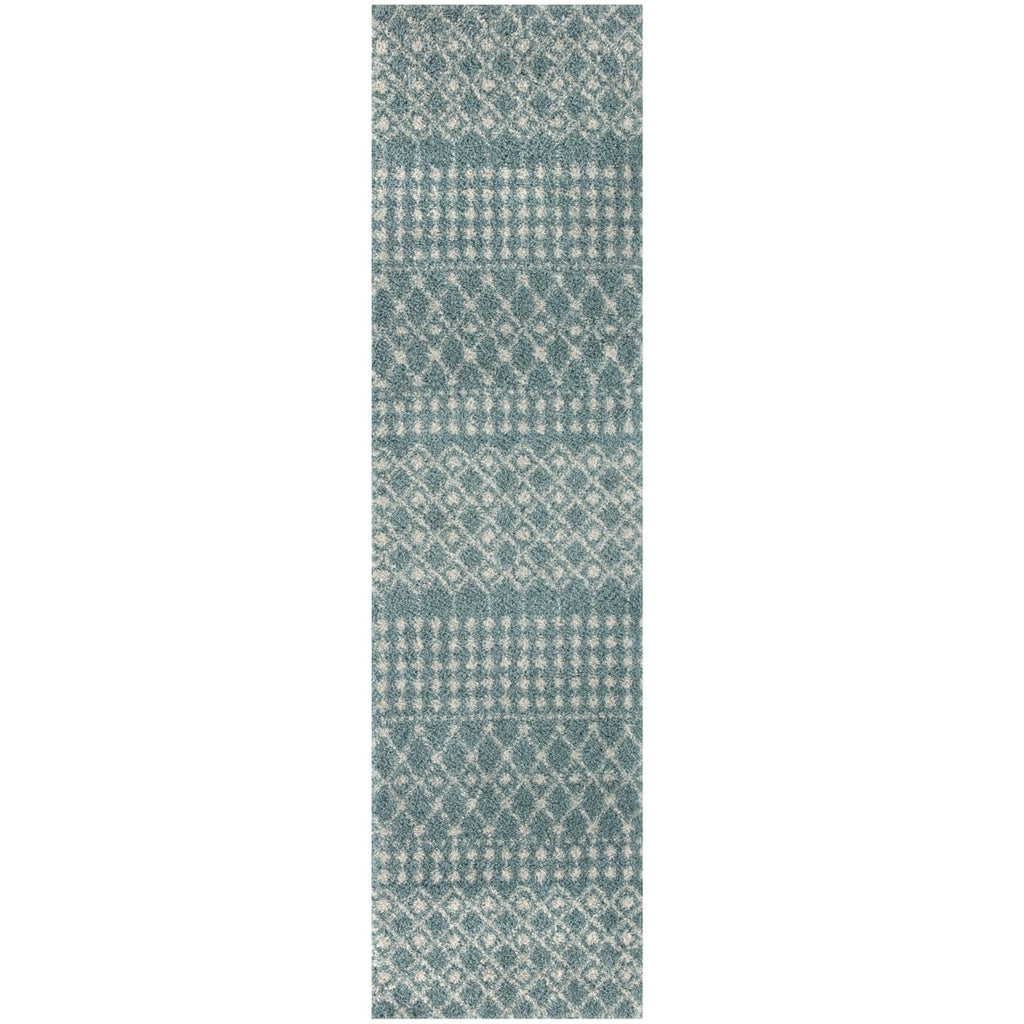 Moroccan Duck Egg Blue Shaggy Rug