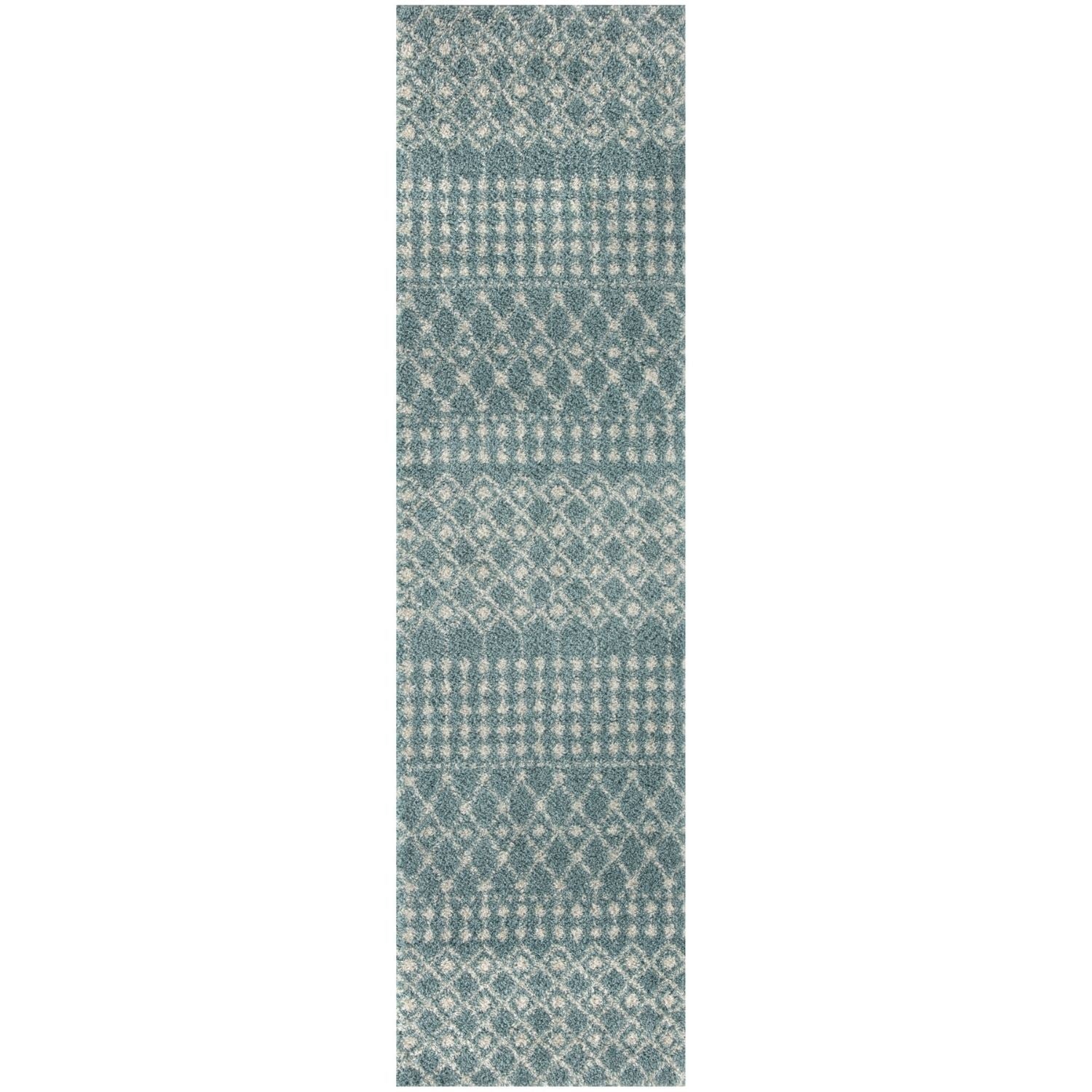 Moroccan Duck Egg Blue Shaggy Rug
