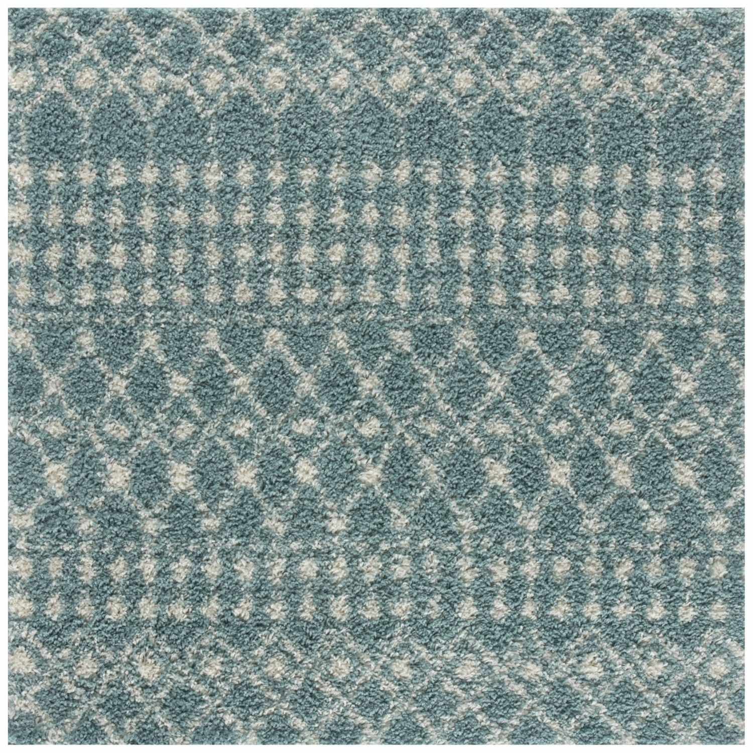 Moroccan Duck Egg Blue Shaggy Rug
