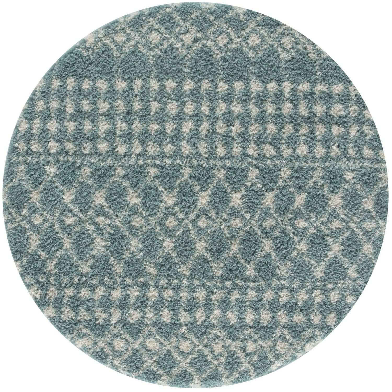 Moroccan Duck Egg Blue Shaggy Rug