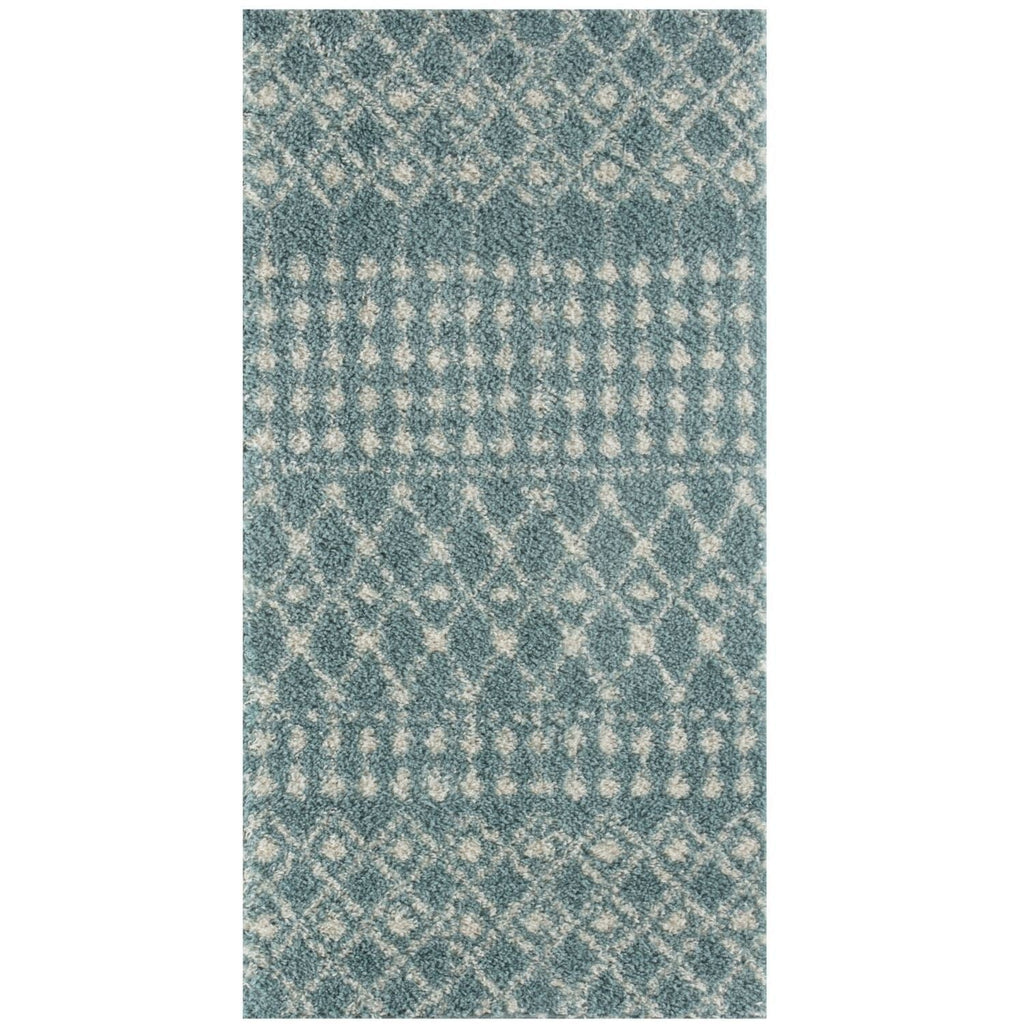 Moroccan Duck Egg Blue Shaggy Rug