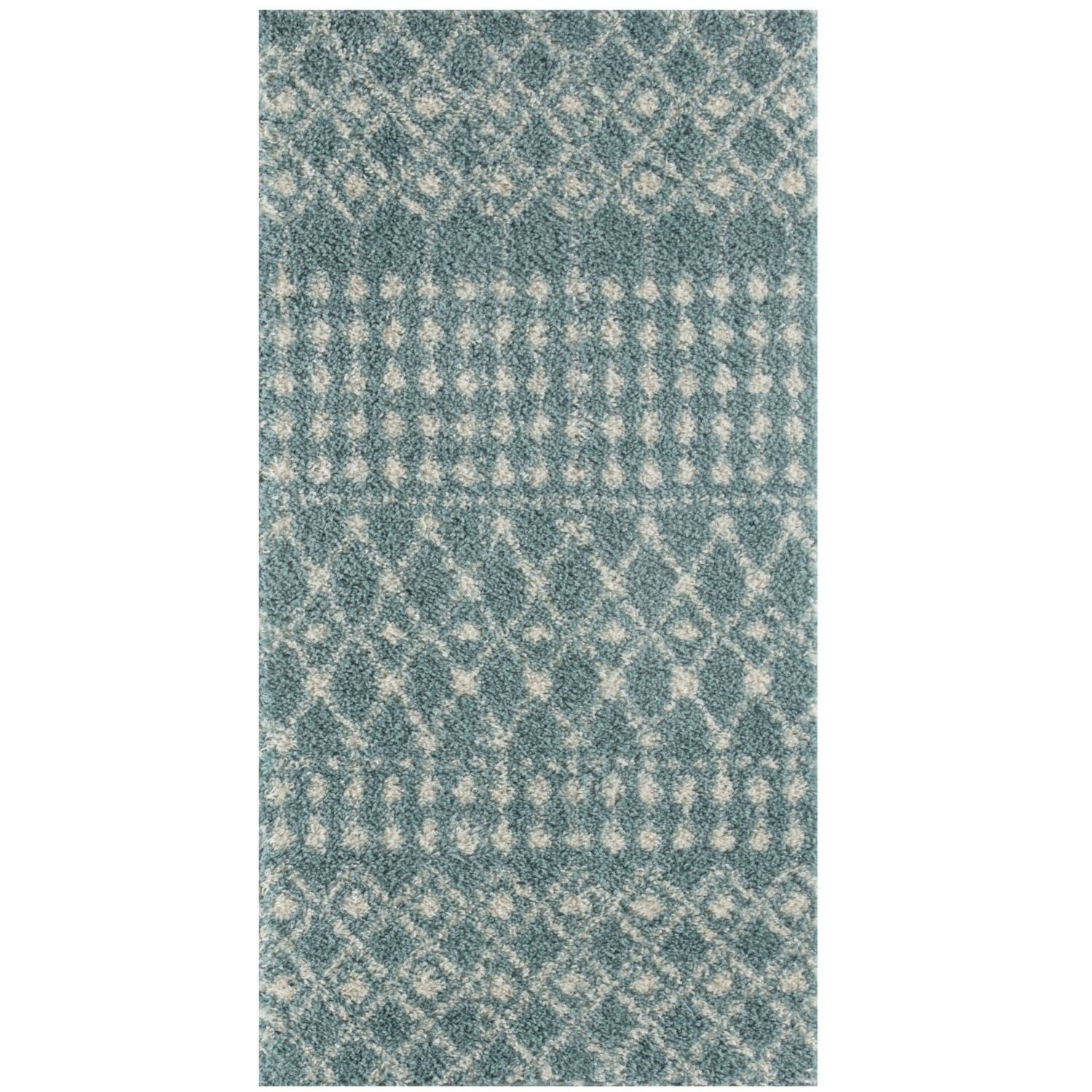 Moroccan Duck Egg Blue Shaggy Rug