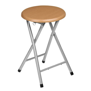 Hinata Folding Stool With Wood Veneer Seat