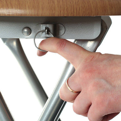 Hinata Folding Stool With Wood Veneer Seat