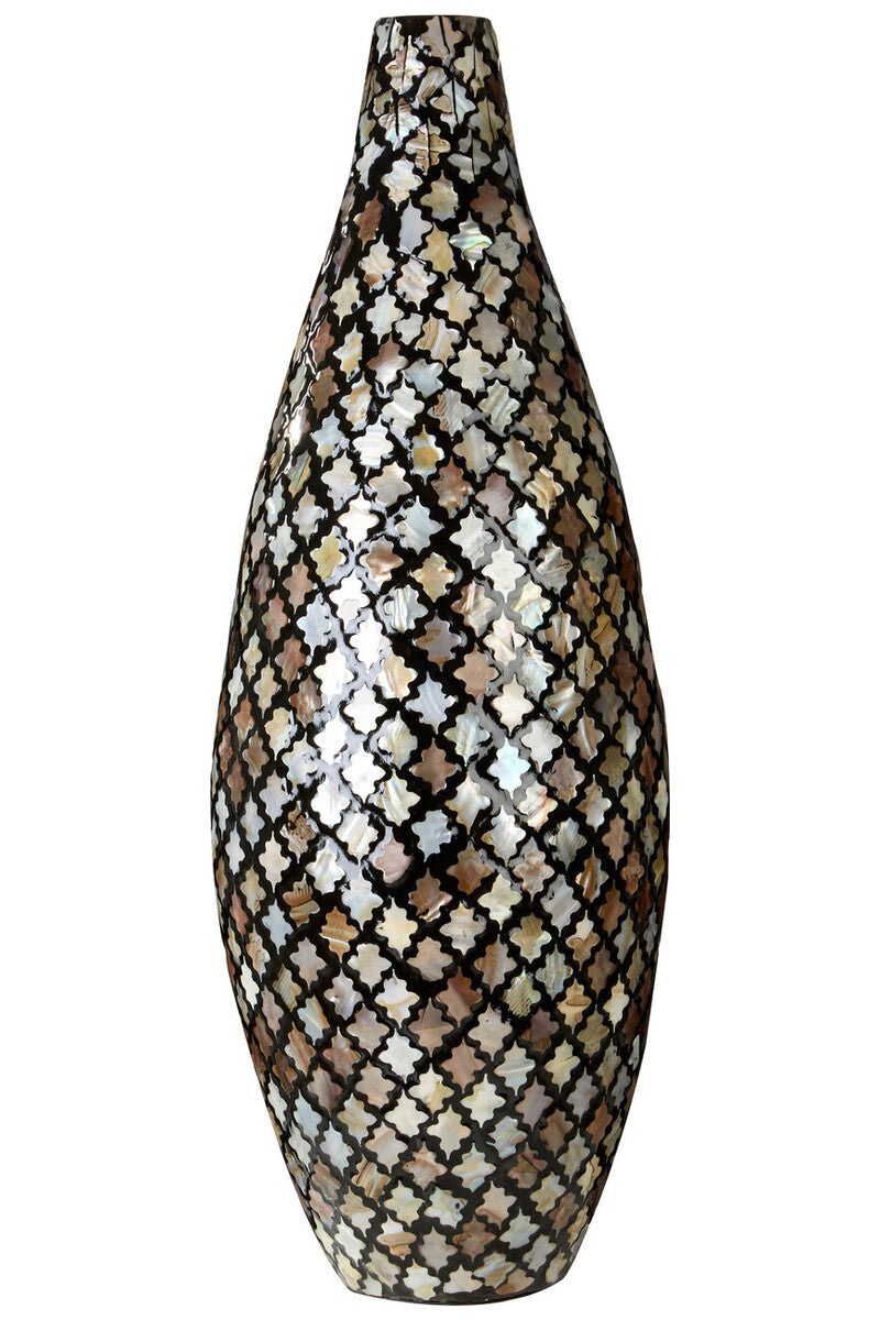 Occo Mosaic Droplet Bamboo Gold Vase