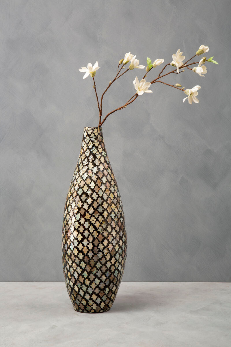 Occo Mosaic Droplet Bamboo Gold Vase