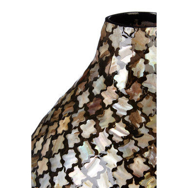 Occo Mosaic Bottle Black Moroccan Vase