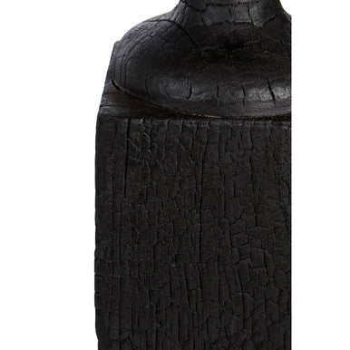 Fidel Black Rustic Mango Wood Finial Sculpture