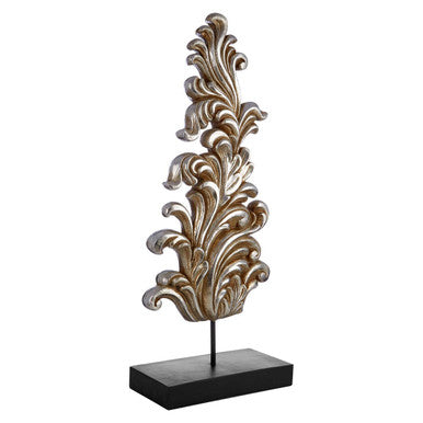 Damask Matte Black Sculpture