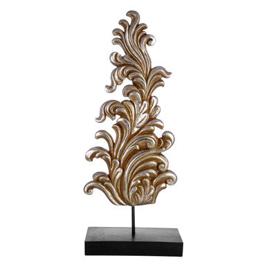 Damask Matte Black Sculpture