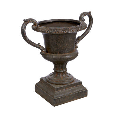Plato Stone Urn Brown Contemporary