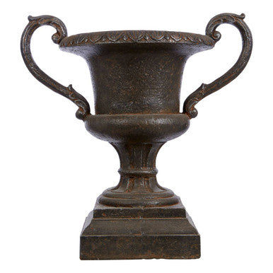 Plato Stone Urn Brown Contemporary
