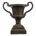 Plato Stone Urn Brown Contemporary