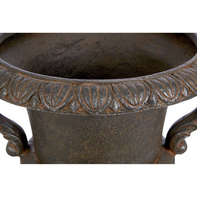 Plato Stone Urn Brown Contemporary