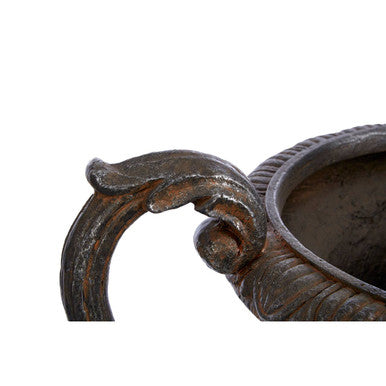 Plato Stone Urn Brown Contemporary