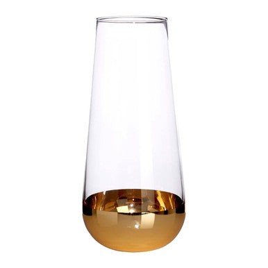 Horizon Clear & Gold Vase