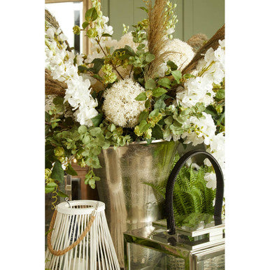 Reza Set Of 3 Antique Silver Planters