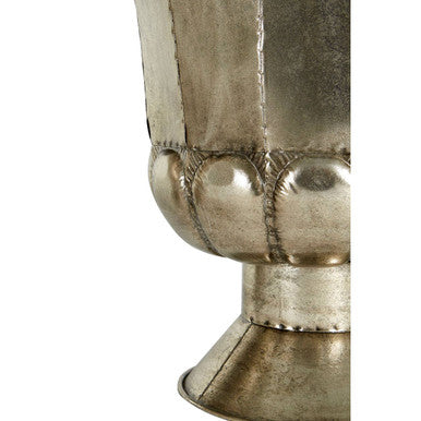 Reza Set Of 3 Antique Silver Planters