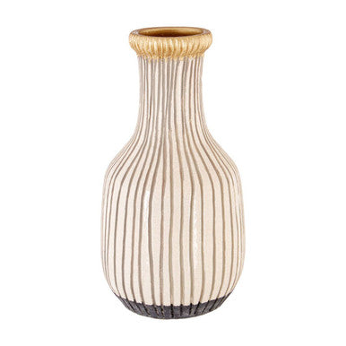 Vero Large Earthenware Marble White Vase