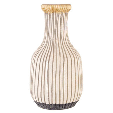 Vero Large Earthenware Marble White Vase