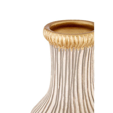 Vero Large Earthenware Marble White Vase