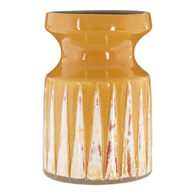 Theo Small Earthenware White Vase
