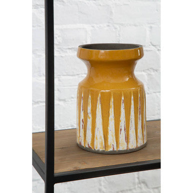 Theo Small Earthenware White Vase