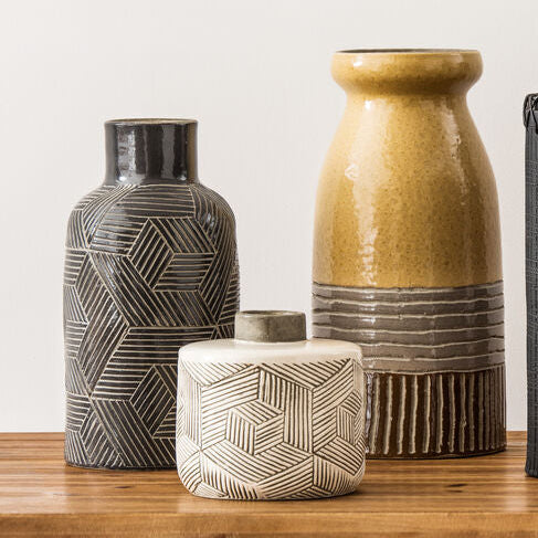 Vector Earthenware White Vase
