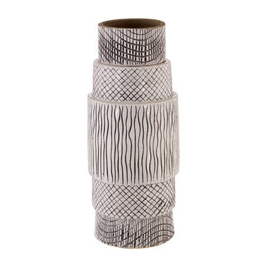 Mono Earthenware White Contemporary Vase