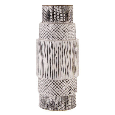 Mono Earthenware White Contemporary Vase